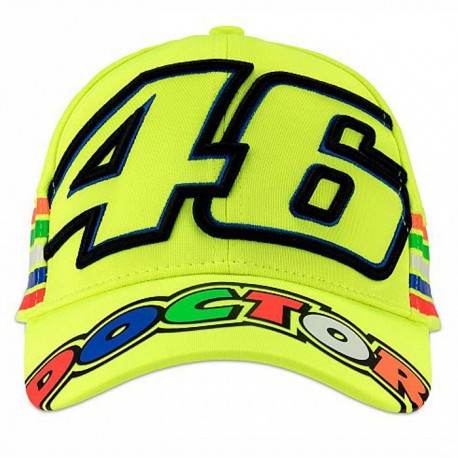 VR46 Cap Stripes 305028 Jaune Fluo