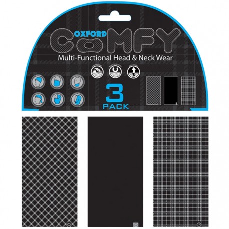 Comfy Black&White Tartan 3-Pack