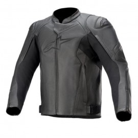 Faster V2 Leather Jacket Schwarz
