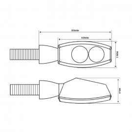 Clignos LED Lizzard Noir