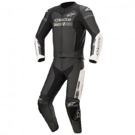 GP Force V2 Chaser Leather Suit 2PC Schwarz Weiss