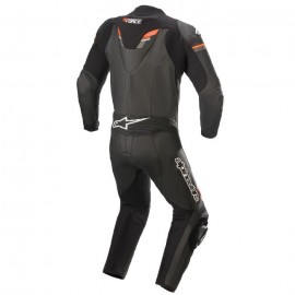 GP Force V2 Leather Suit 1 PC Schwarz Rot Fluo